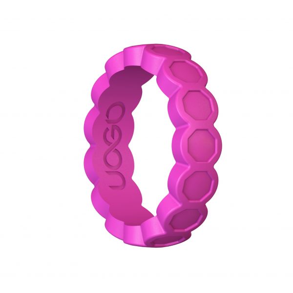 Women's Peony Pink Aeon Diamond Series Silicone Ring